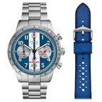 Fossil FLE1209SET Shelby x Fossil Grand Tourer Limited-Edition Erkek Kol Saati ve Yedek Kordon